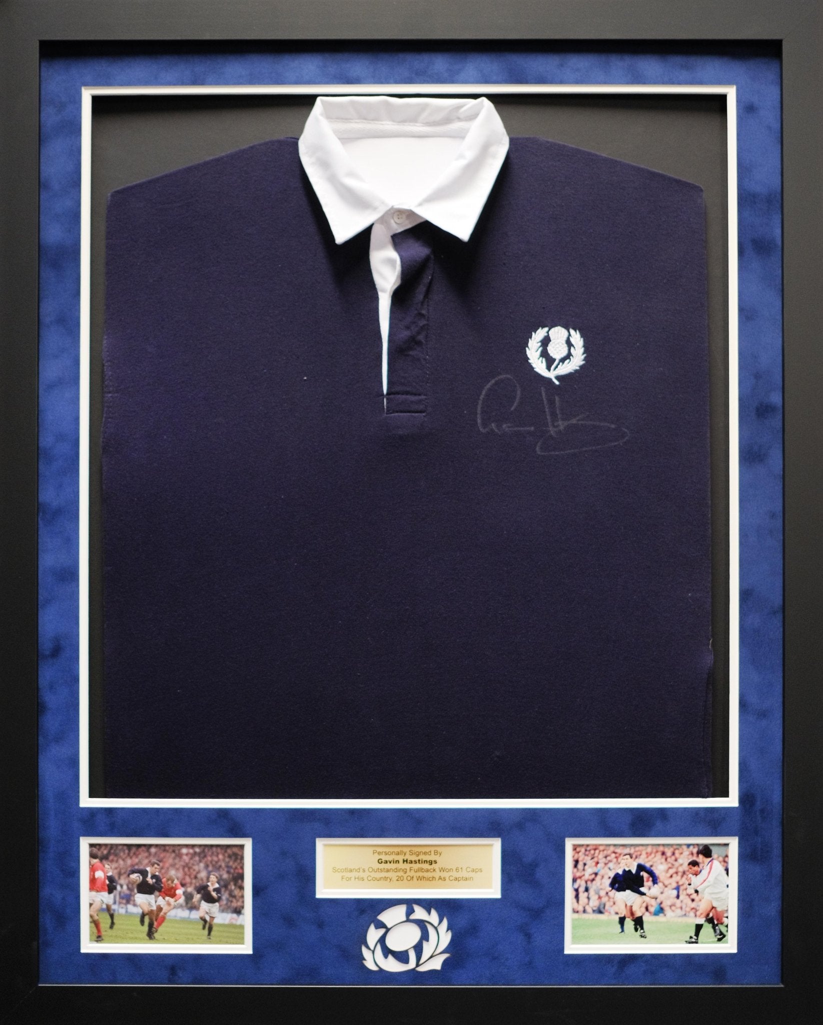 Gavin Hastings signed Scotland shirt - Memorabilia Framers Shop
